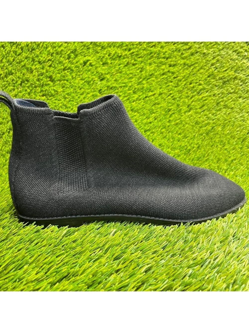 Rothy's The Chelsea Merino Knit Womens Size 10 Black Outdoor Pull-On Ankle Boots